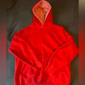 Abercrombie & Fitch Red Women's Hoodie with Patterned Hood